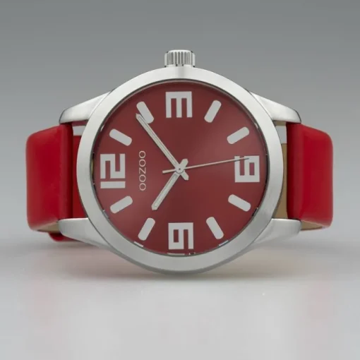 Oozoo Damen Armbanduhr Timepieces C10237 Analog Leder rot UOC10237