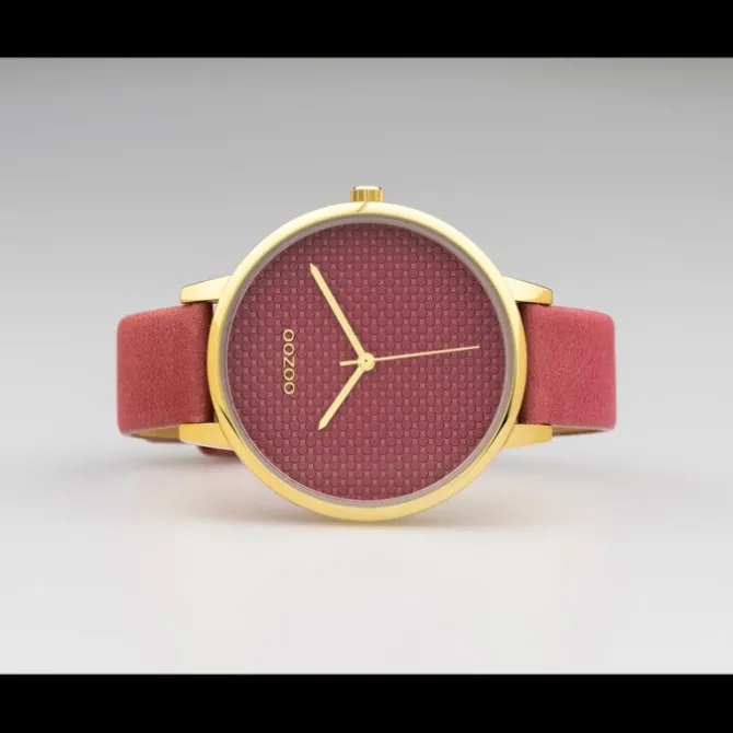 Oozoo Damen Armbanduhr Timepieces C10591 Analog Leder rosa UOC10591