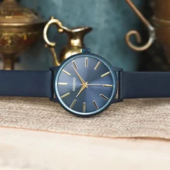Oozoo Damen Armbanduhr Timepieces C10619 Analog Leder dunkelblau UOC10619