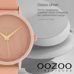 Oozoo Damen Armbanduhr Timepieces C10604 Analog Leder orange UOC10604