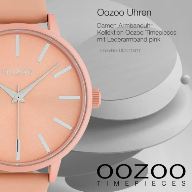Oozoo Damen Armbanduhr Timepieces C10617 Analog Leder pink UOC10617