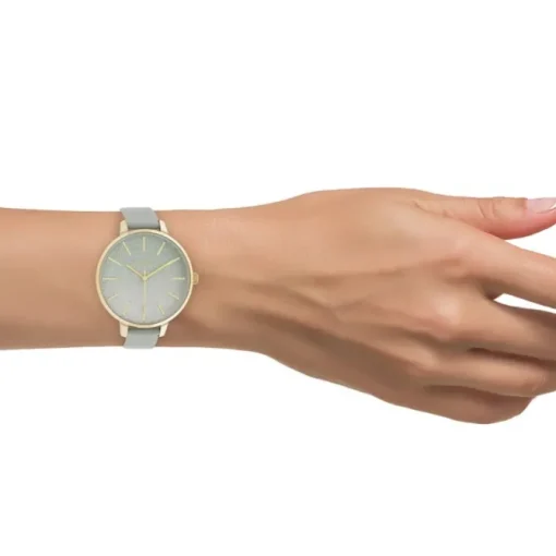 Oozoo Damen Armbanduhr Timepieces C11031 Analog Leder grau UOC11031