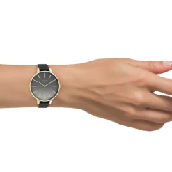 Oozoo Damen Armbanduhr Timepieces C11034 Analog Leder schwarz UOC11034
