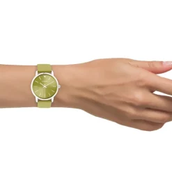 Oozoo Damen Armbanduhr Timepieces C10986 Analog Leder ockergelb UOC10986