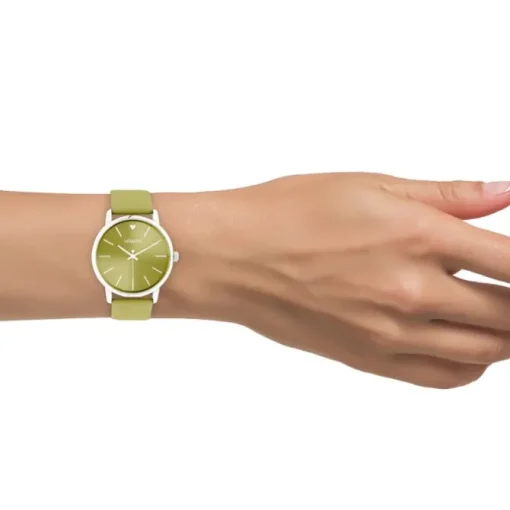 Oozoo Damen Armbanduhr Timepieces C10986 Analog Leder ockergelb UOC10986
