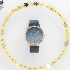 Oozoo Damen Armbanduhr Timepieces C10938 Analog Leder dunkelblau UOC10938
