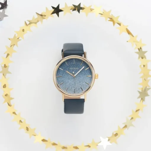 Oozoo Damen Armbanduhr Timepieces C10938 Analog Leder dunkelblau UOC10938