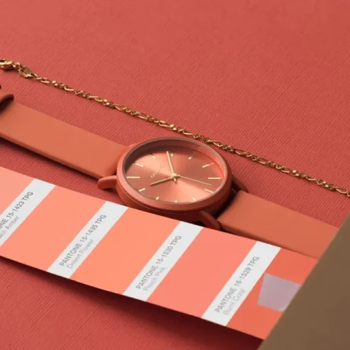 Oozoo Damen Armbanduhr Timepieces Analog Leder orange UOC10447