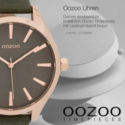 Oozoo Damen Armbanduhr Timepieces Analog Leder braun UOC9688A