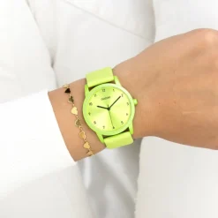 Oozoo Damen Armbanduhr Timepieces Analog Leder grün UOC11165