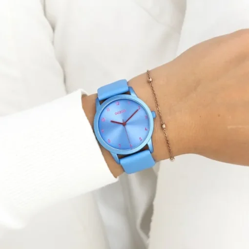 Oozoo Damen Armbanduhr Timepieces Analog Leder blau UOC11168
