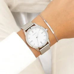 Oozoo Damen Armbanduhr Timepieces Analog Metall silber UOC11280