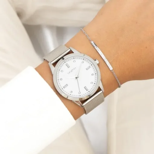 Oozoo Damen Armbanduhr Timepieces Analog Metall silber UOC11280