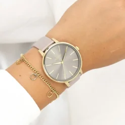 Oozoo Damen Armbanduhr Timepieces Analog Leder taupe braun UOC11291