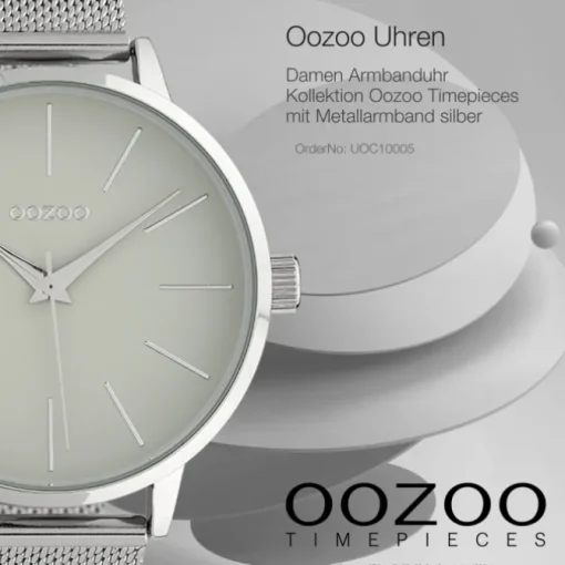 Oozoo Damen Armbanduhr Timepieces Analog Metall silber UOC10005