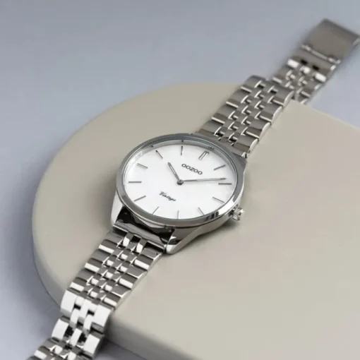 Oozoo Damen Armbanduhr Timepieces Analog Metall silber UOC9980A