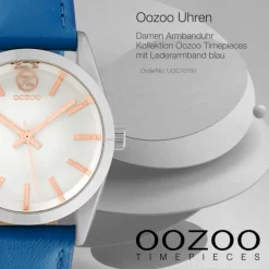 Oozoo Damen Armbanduhr Timepieces Analog Leder blau UOC10191