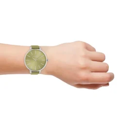 Oozoo Damen Armbanduhr Timepieces C10981 Analog Leder ockergelb UOC10981