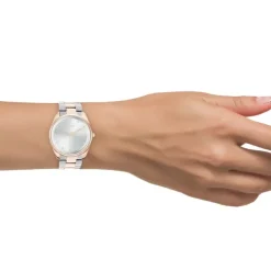 Oozoo Damen Armbanduhr Timepieces C10964 Analog Edelstahl silber-rosé UOC10964
