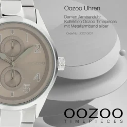Oozoo Damen Armbanduhr Timepieces Analog Metall silber UOC10631