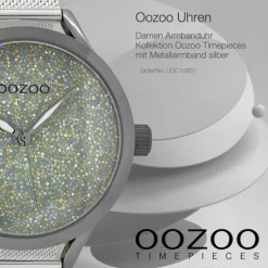 Oozoo Damen Armbanduhr Timepieces Analog Metall silber UOC10651