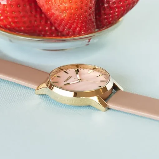 Oozoo Damen Armbanduhr Timepieces Analog Leder rose UOC10727