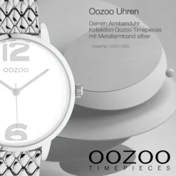 Oozoo Damen Armbanduhr Timepieces Analog Metall silber UOC11020