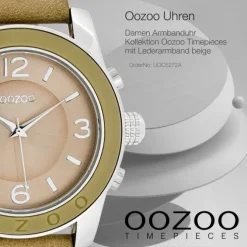 Oozoo Damen Armbanduhr Timepieces Analog Leder beige UOC5272A