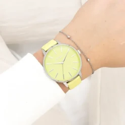 Oozoo Damen Armbanduhr Timepieces Analog Leder pastell-grün UOC11360