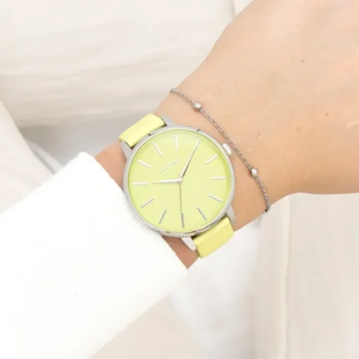 Oozoo Damen Armbanduhr Timepieces Analog Leder pastell-grün UOC11360