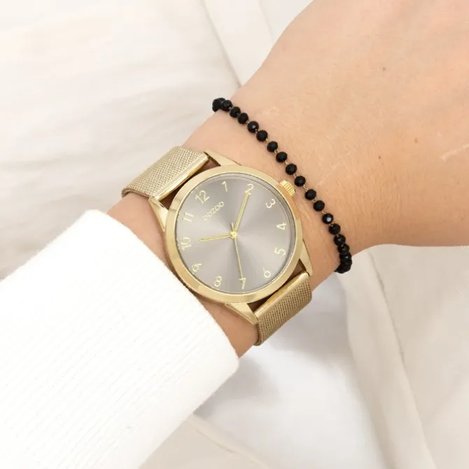 Oozoo Damen Armbanduhr Timepieces Analog Metall gold UOC11323