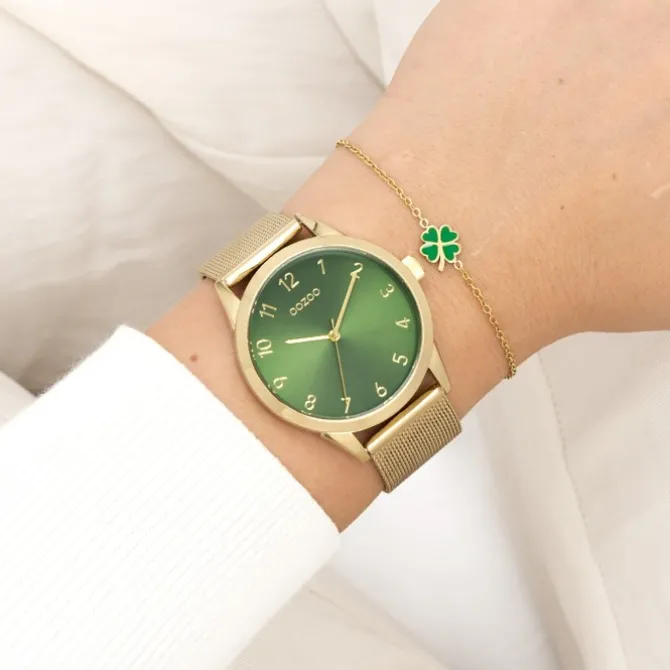 Oozoo Damen Armbanduhr Timepieces Analog Metall gold UOC11324