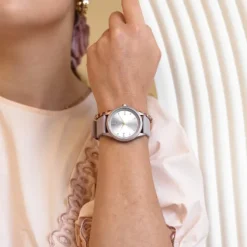 Oozoo Damen Armbanduhr Timepieces Analog Leder pastell-lila UOC11355