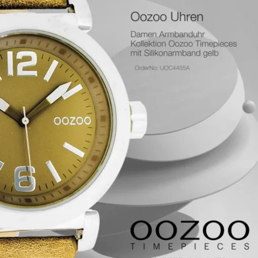 Oozoo Damen Armbanduhr Timepieces Analog Silikon gelb UOC4455A