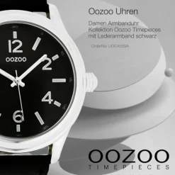 Oozoo Damen Armbanduhr Timepieces Analog Leder schwarz UOC4559A