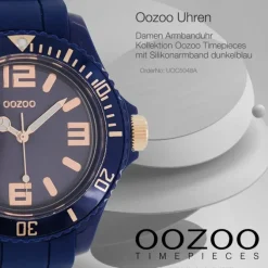 Oozoo Damen Armbanduhr Timepieces Analog Silikon dunkelblau UOC5048A