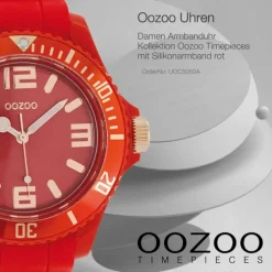 Oozoo Damen Armbanduhr Timepieces Analog Silikon rot UOC5050A