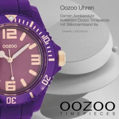 Oozoo Damen Armbanduhr Timepieces Analog Silikon lila UOC5051A