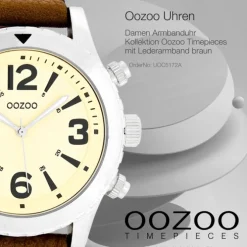 Oozoo Damen Armbanduhr Timepieces Analog Leder braun UOC5172A