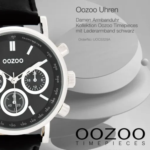 Oozoo Damen Armbanduhr Timepieces Analog Leder schwarz UOC5329A