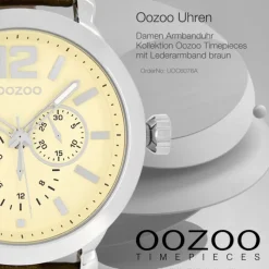 Oozoo Damen Armbanduhr Timepieces Analog Leder braun UOC6076A