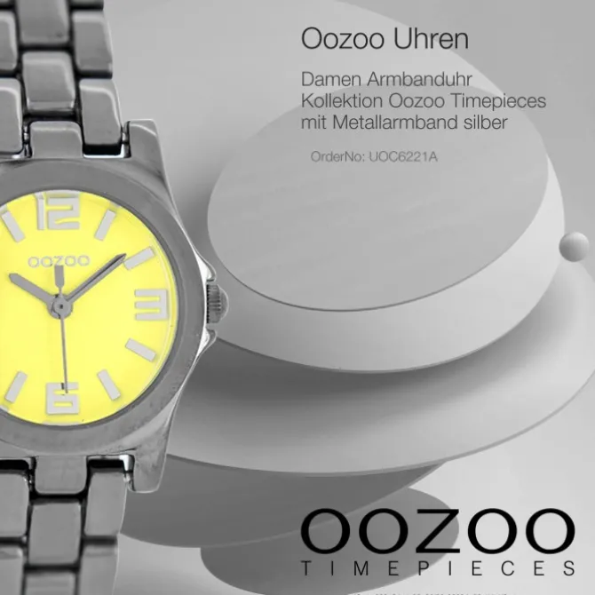 Oozoo Damen Armbanduhr Timepieces Analog Metall silber UOC6221A