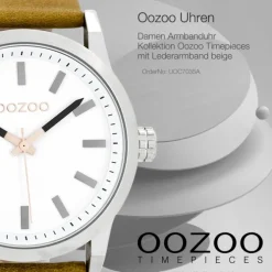 Oozoo Damen Armbanduhr Timepieces Analog Leder beige UOC7035A