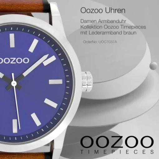 Oozoo Damen Armbanduhr Timepieces Analog Leder braun UOC7037A
