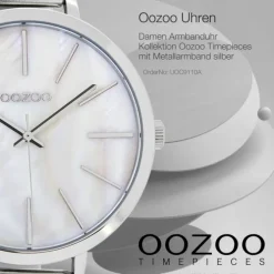 Oozoo Damen Armbanduhr Timepieces Analog Metall silber UOC9110A