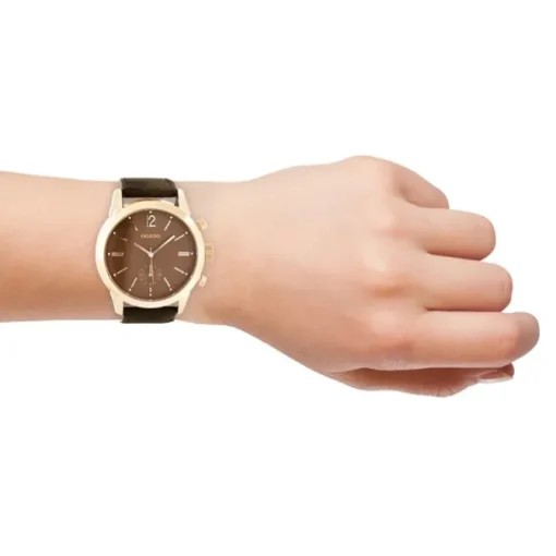 Oozoo Damen Armbanduhr Timepieces Analog Leder braun UOC8014A