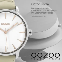 Oozoo Damen Armbanduhr Timepieces Analog Leder beige UOC9505A