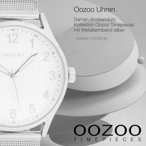 Oozoo Damen Armbanduhr Timepieces Analog Metall silber UOC9515A