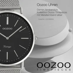 Oozoo Damen Armbanduhr Timepieces Analog Metall silber UOC9895A