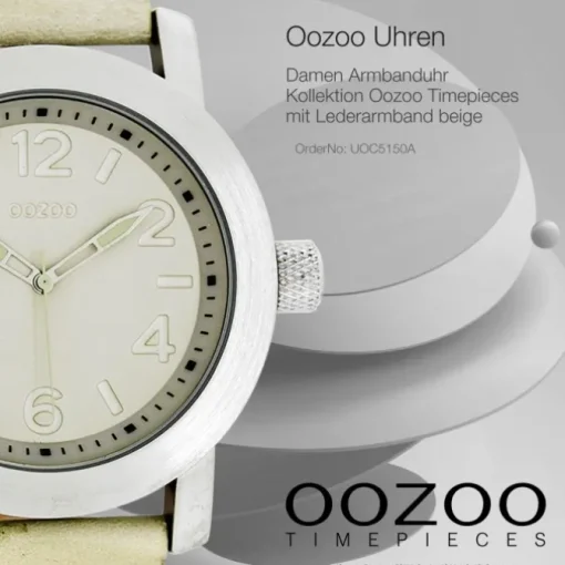 Oozoo Damen Armbanduhr Timepieces Analog Leder beige UOC5150A